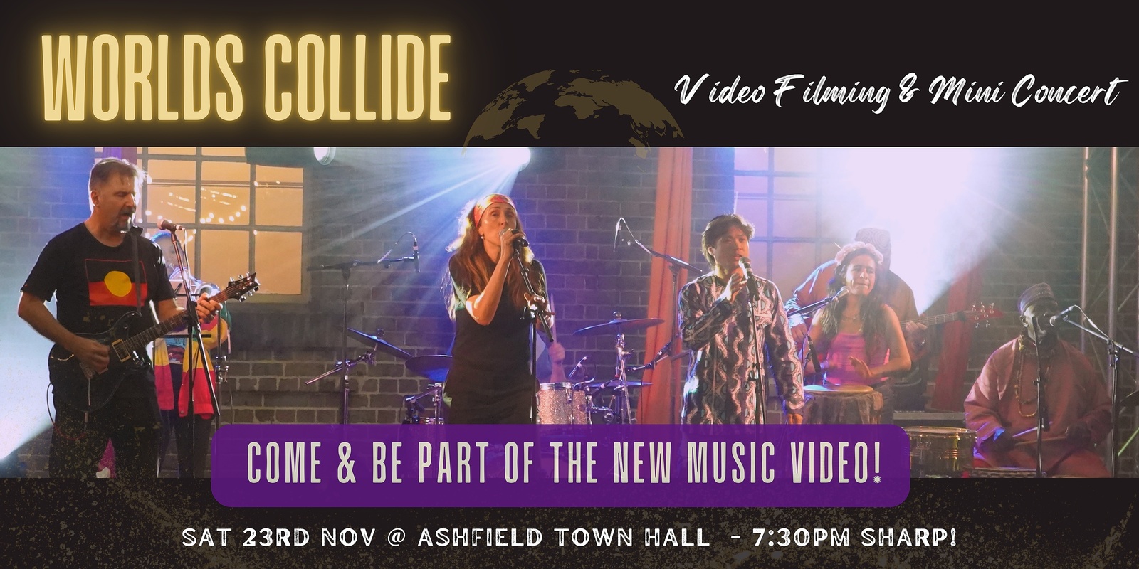 Banner image for Worlds Collide - music video and mini concert FREE