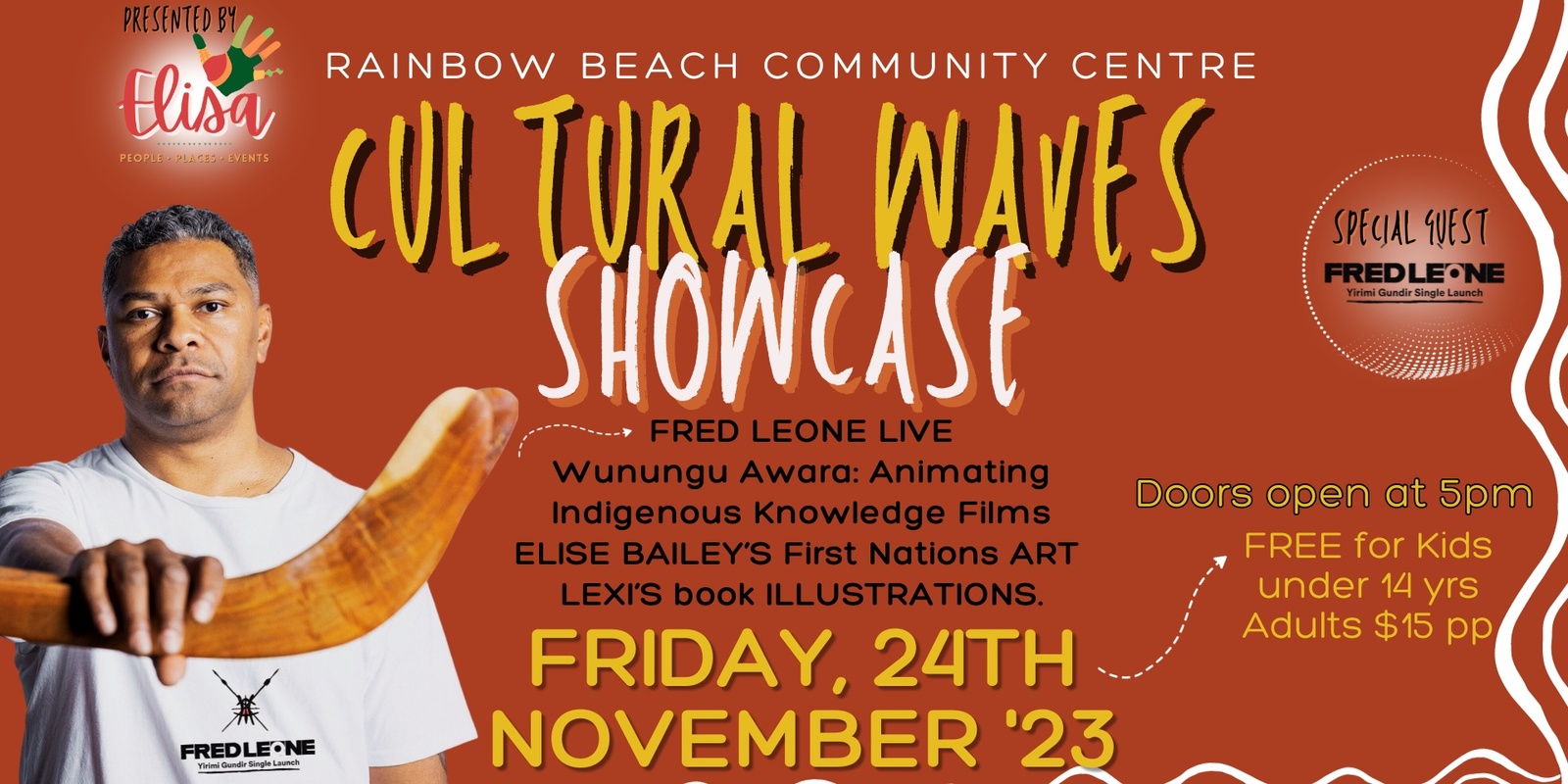 Banner image for Cultural Waves Showcase - Rainbow Beach