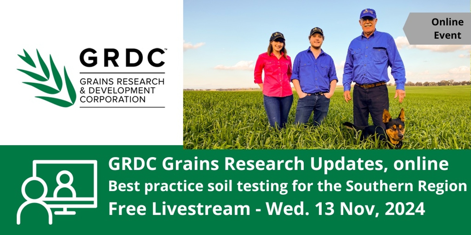 Banner image for GRDC Grains Research Update, Online - Best practice soil testing for the Southern Region