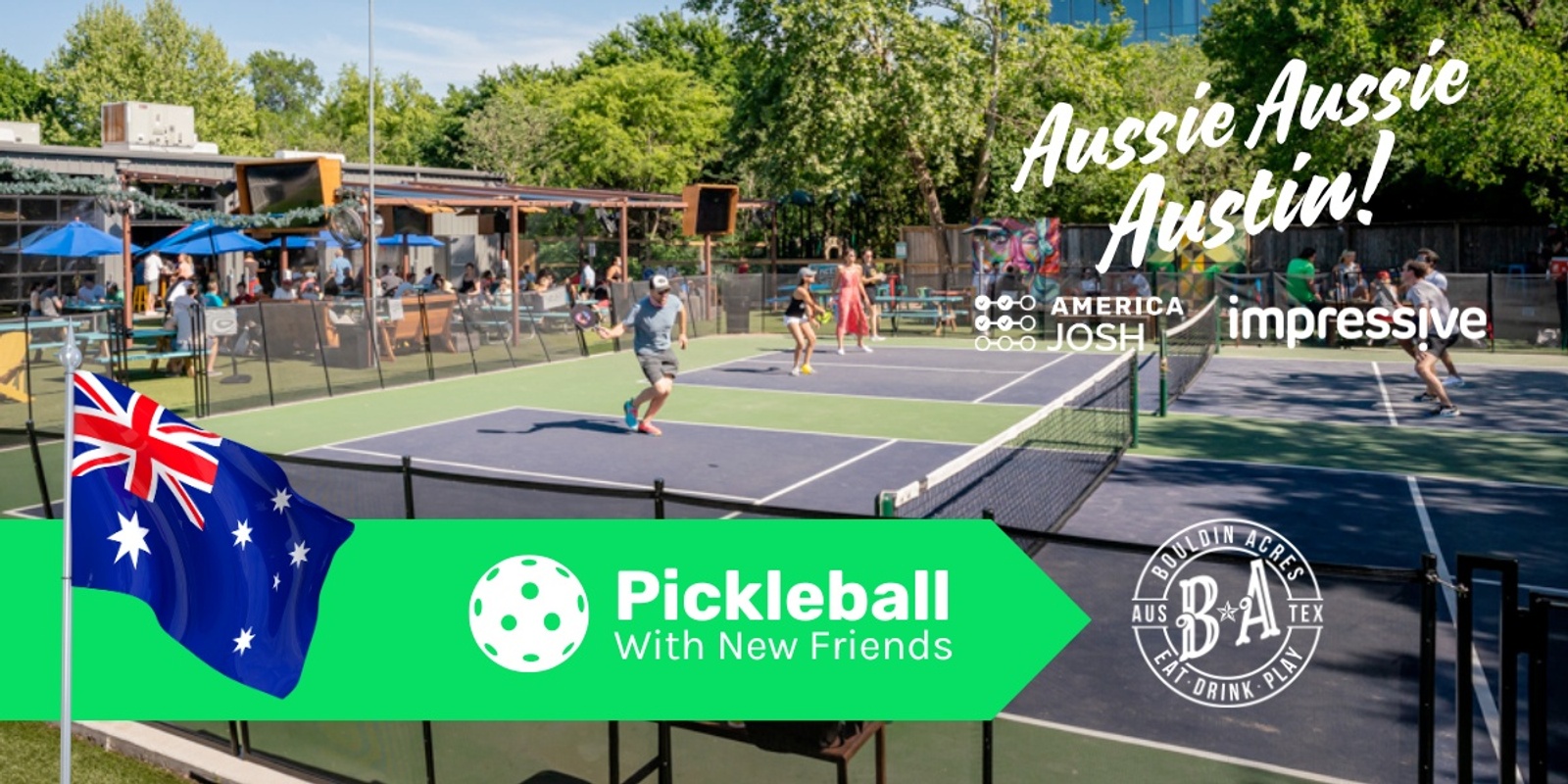 Banner image for Aussie Aussie Austin - Pickleball and Margaritas 