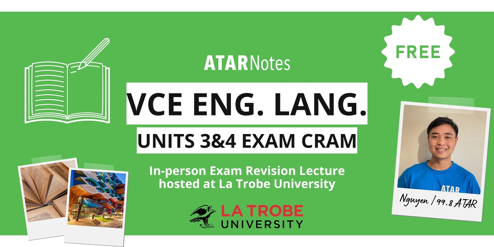 Banner image for VCE English Language 3&4 Exam Cram Lecture FREE