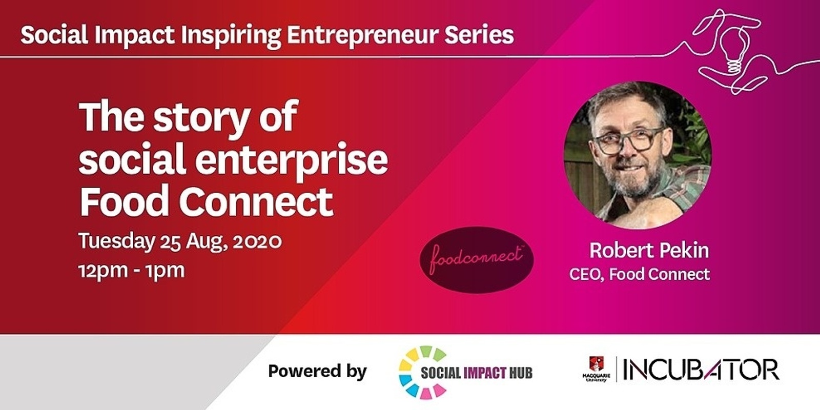 Banner image for Macquarie University Incubator, Social Impact Inspiring Entrepreneur Series | The story of Food Connect
