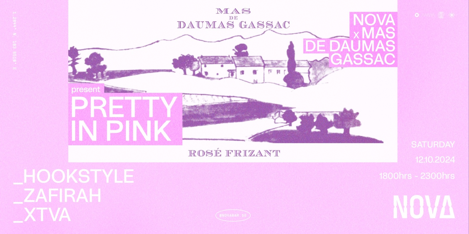 Banner image for NOVA x Mas de Daumas Gassac present. PRETTY IN PINK