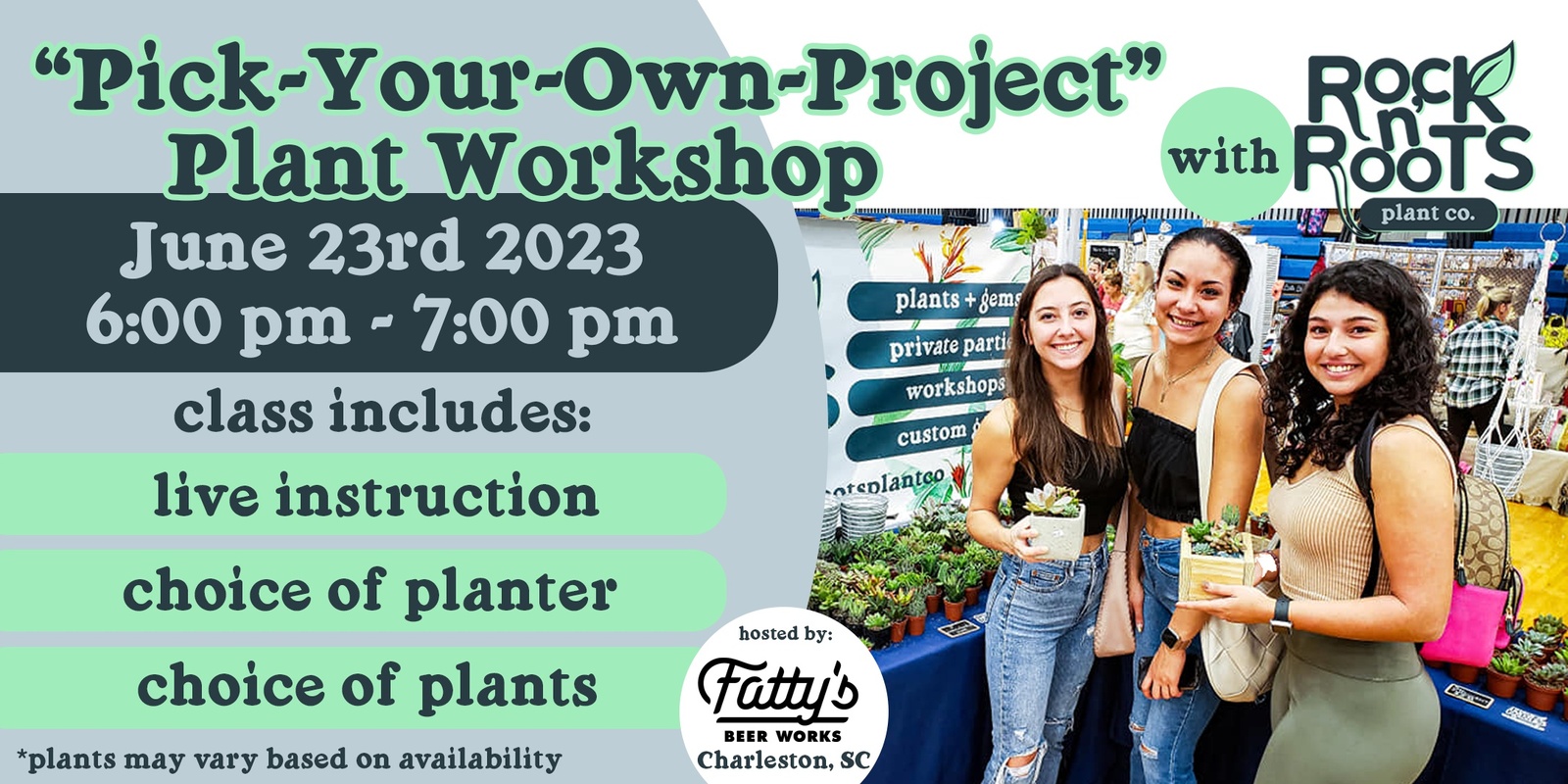 Banner image for PICK-YOUR-OWN-PROJECT Workshop at Fatty's Beer Works (Charleston, SC)