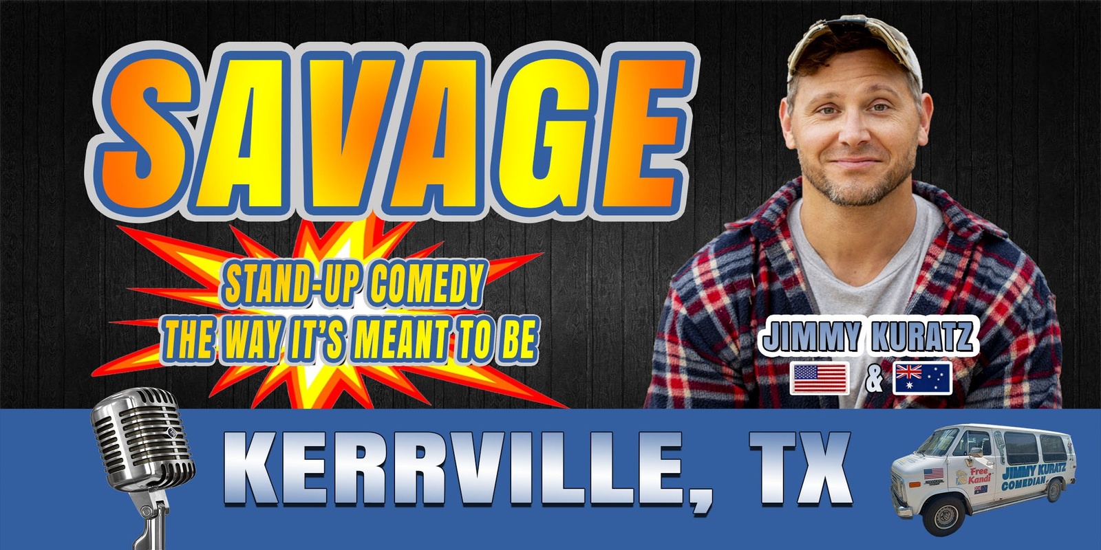 Banner image for STAND-UP comedy ♦ KERRVILLE, TX (Gravity Check Saloon)