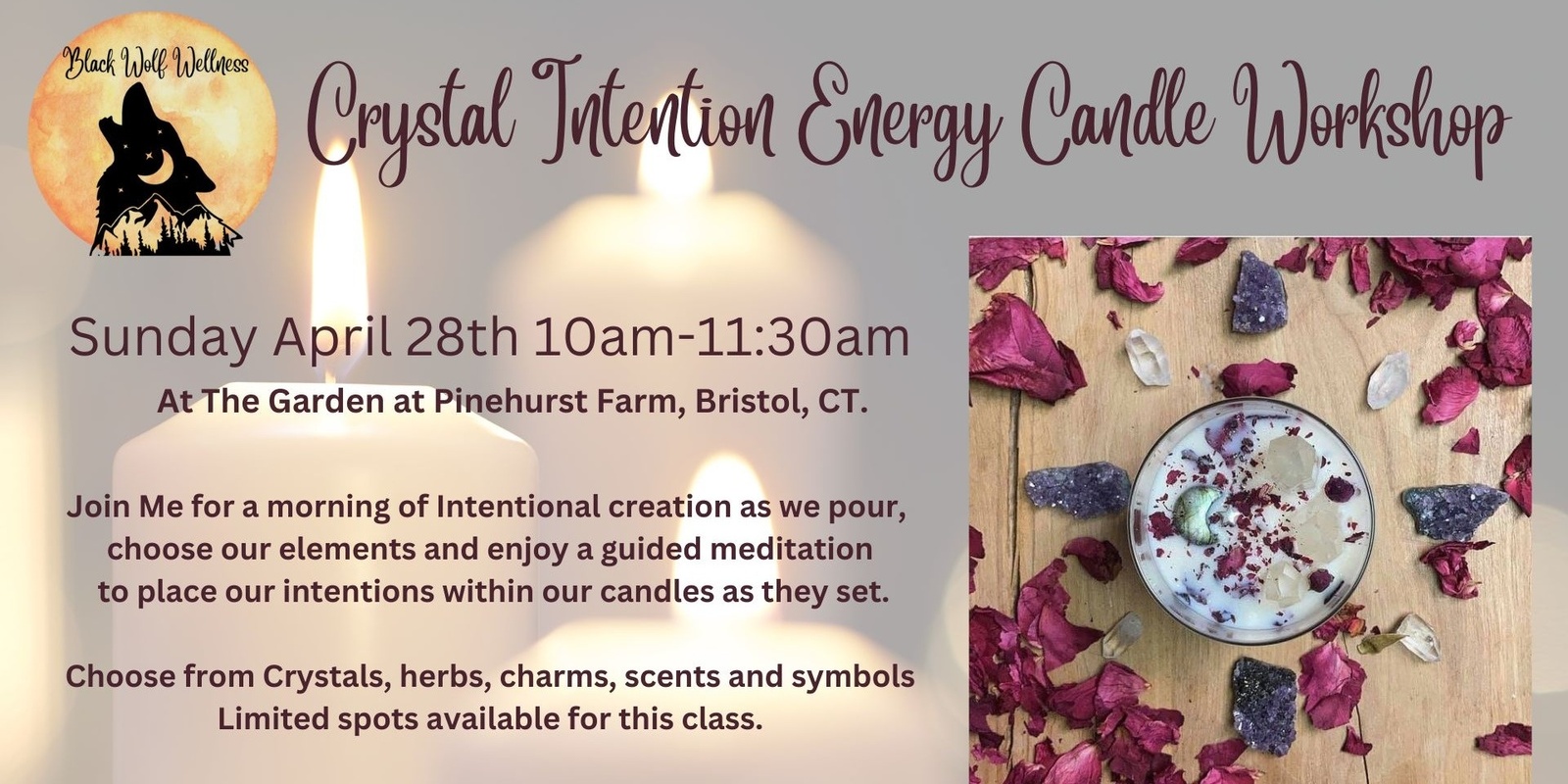 Banner image for Crystal Intention Energy Candle Workshop