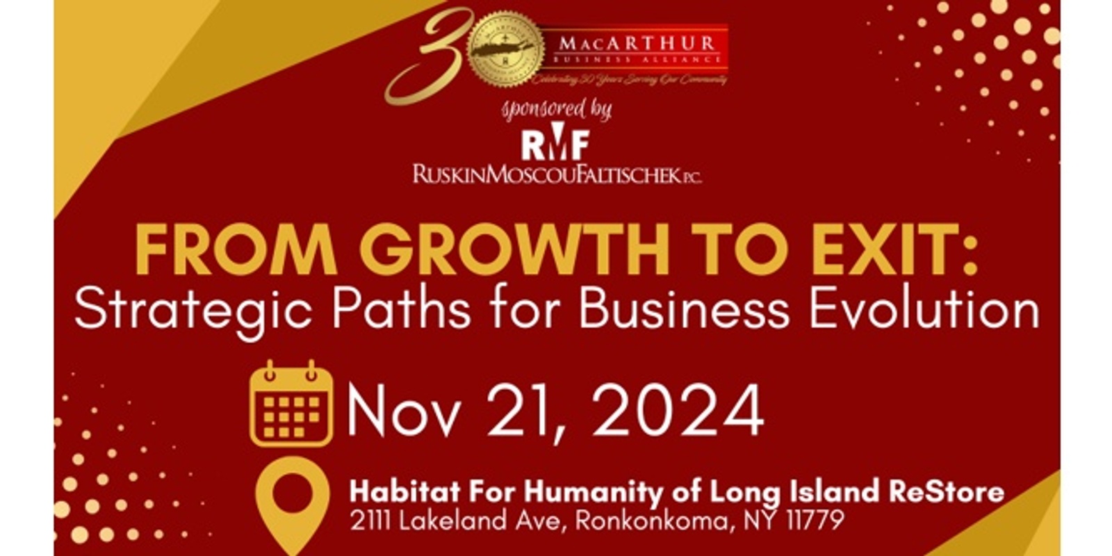 Banner image for From Growth to Exit: Strategic Paths for Business Evolution