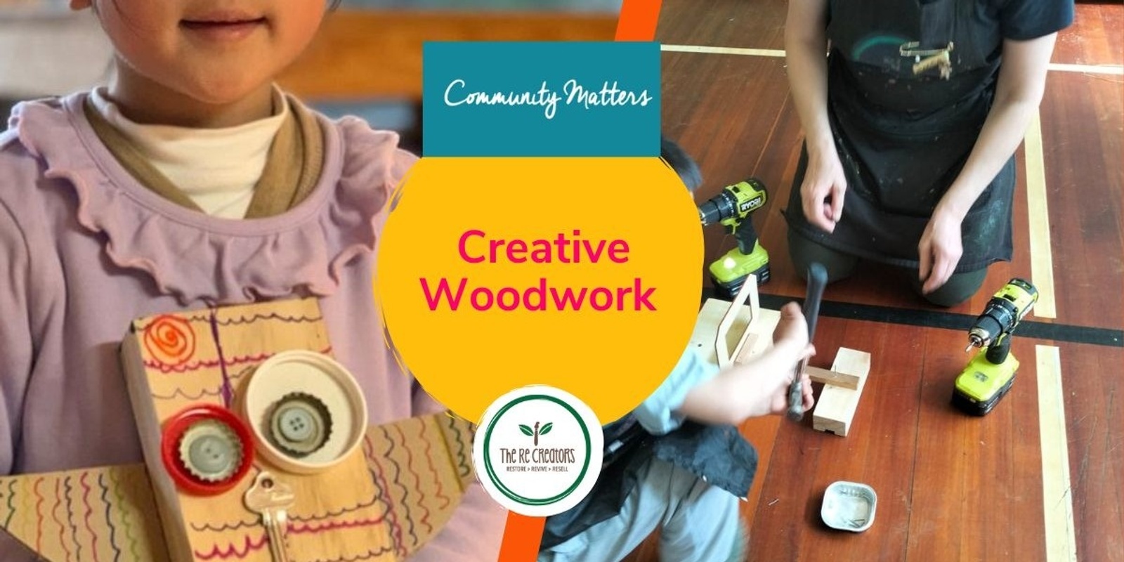 Banner image for Creative Woodwork for Kids, Ōwairaka Sea Scouts Hall, Wednesday 22 January, 2.30pm-4.30pm