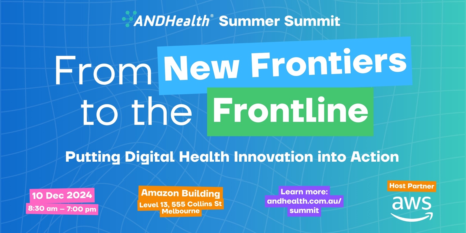 Banner image for  ANDHealth Summit - From New Frontiers to the Frontline