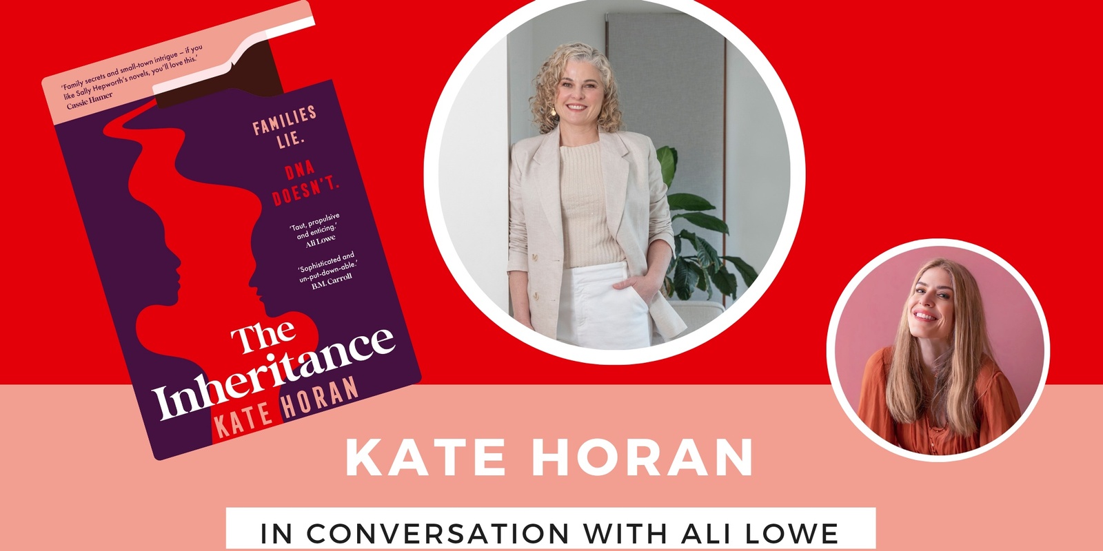 Banner image for Author Event: Kate Horan IN CONVERSATION with Ali Lowe