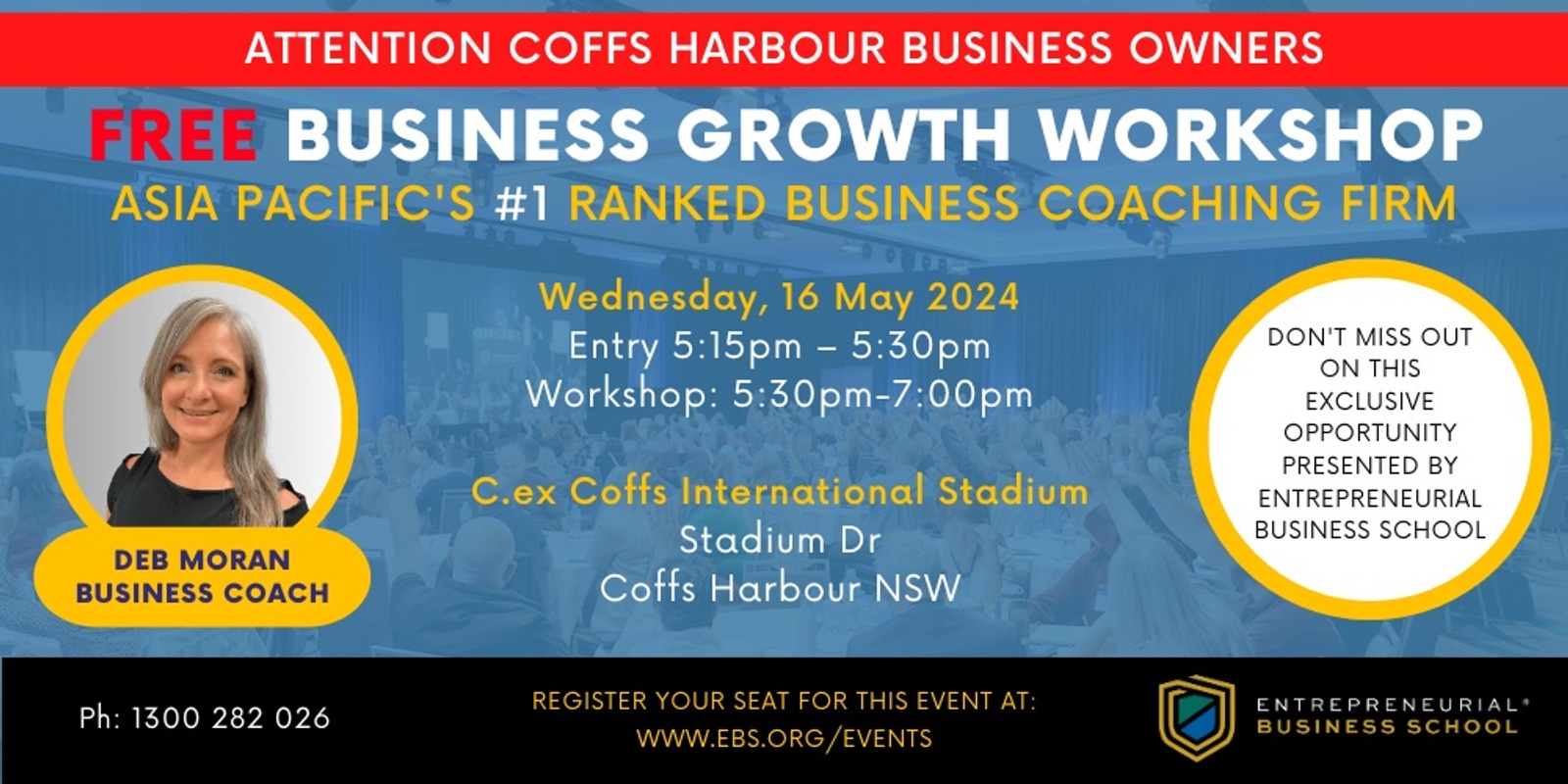 Banner image for Free Business Growth Workshop - Coffs Harbour (local time)