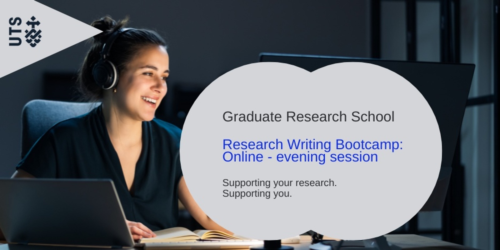 Banner image for Research Writing Bootcamp: Online – evening session - 13 June 2023