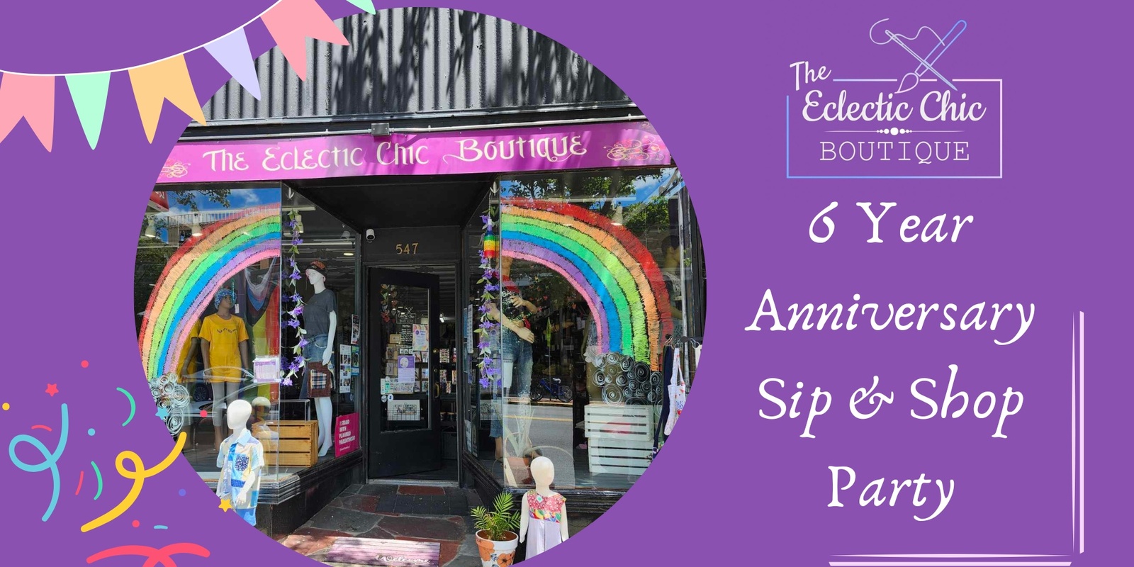 Banner image for 6 Year Anniversary Sip & Shop Party