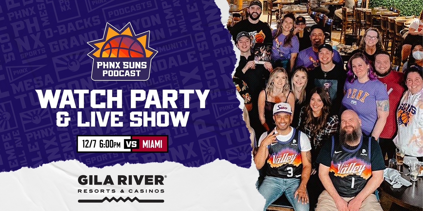 Banner image for PHNX Suns Watch Party and Live Show vs Heat