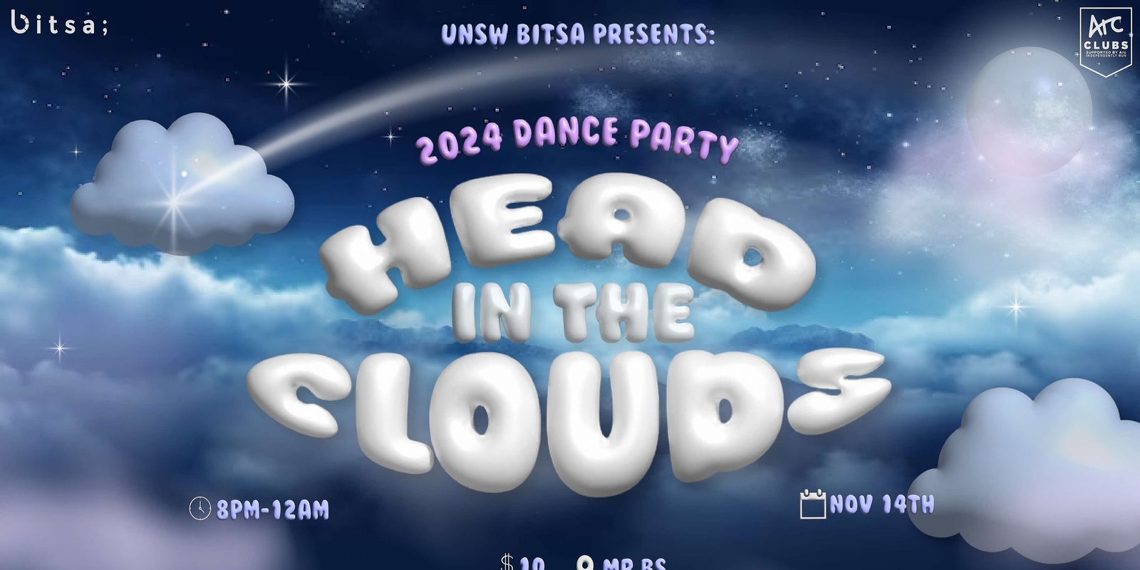 Banner image for UNSW BITSA Presents: Head In The Clouds Dance Party