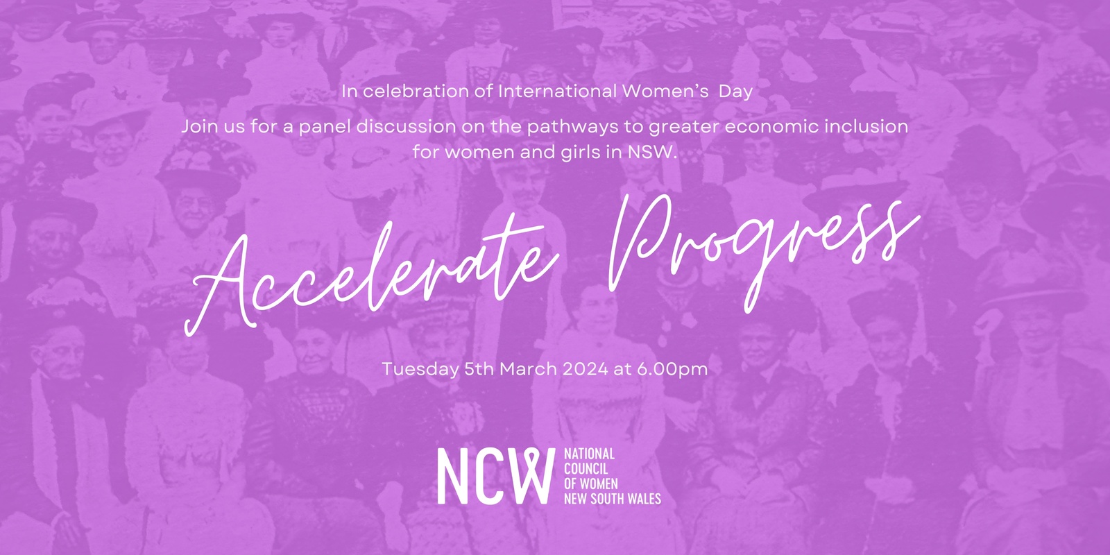 Banner image for NCWNSW IWD Accelerate Progress Panel Discussion