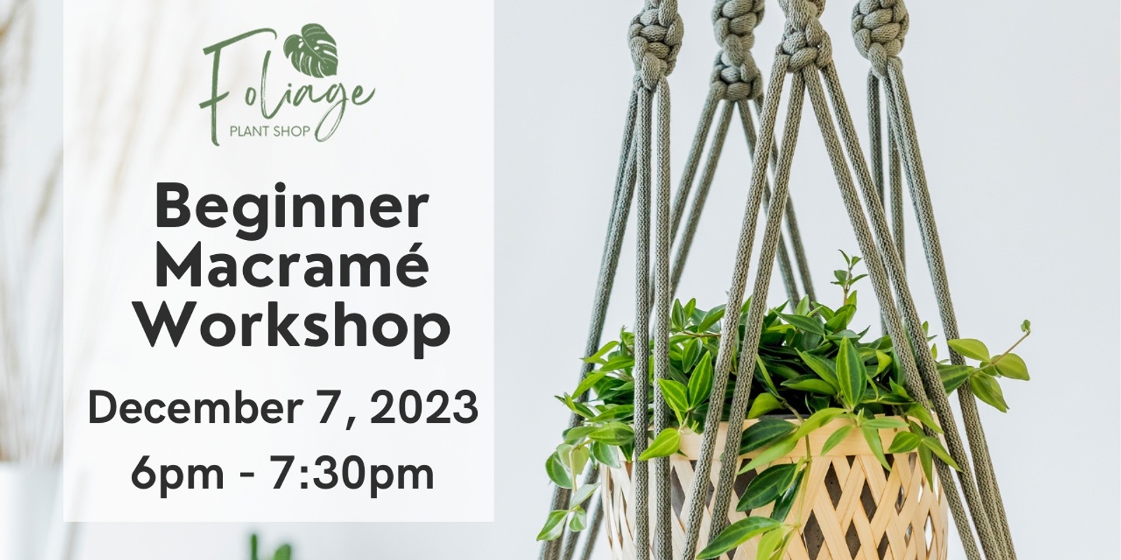 Banner image for Beginner Macramé Workshop