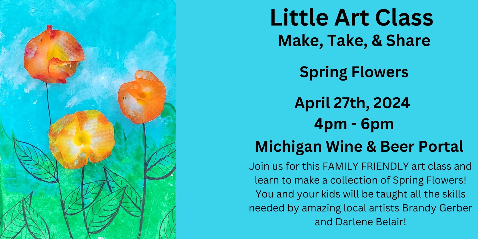 Banner image for Little Art Class - Make, Take, and Share - Spring Flowers