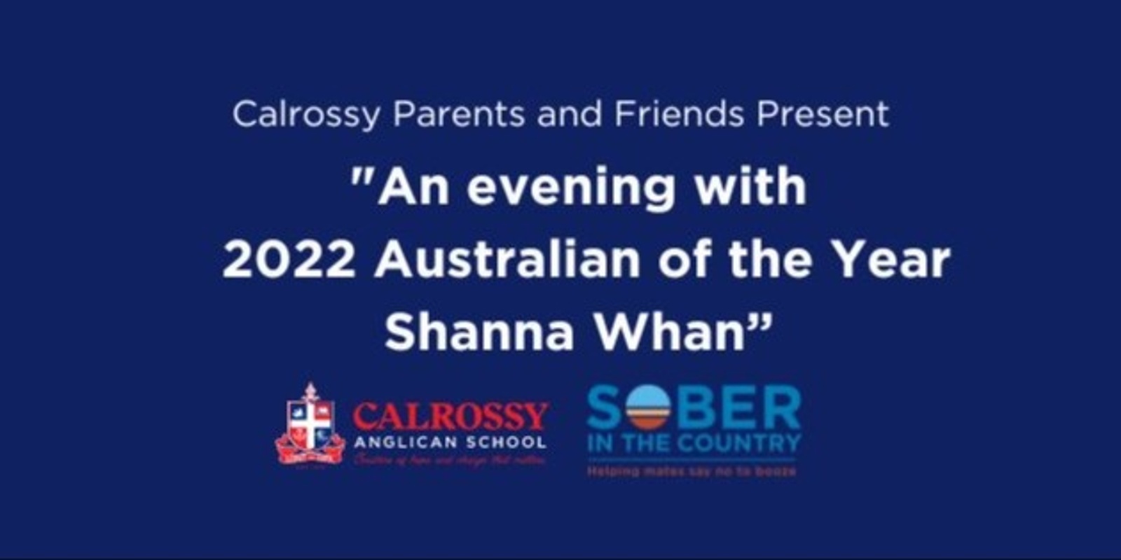 Banner image for "An evening with Australian of the year Shanna Whan"