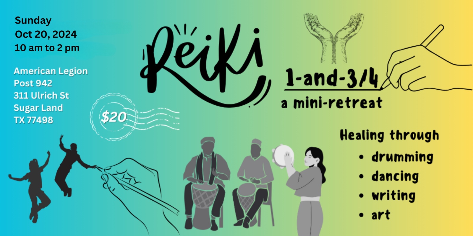 Banner image for Reiki 1-and-3/4: a mini-retreat