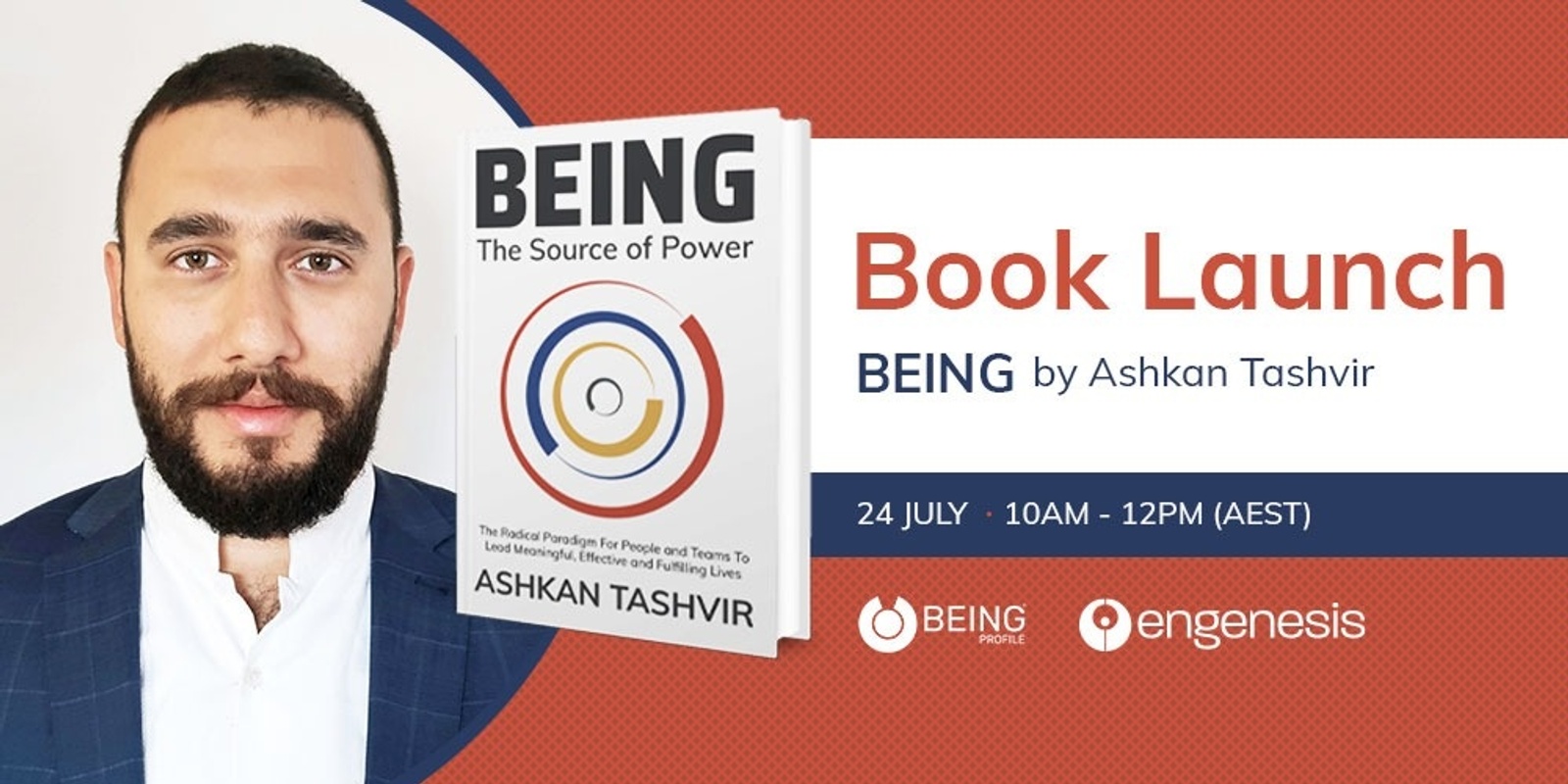 Banner image for BEING by Ashkan Tashvir Book Launch Event