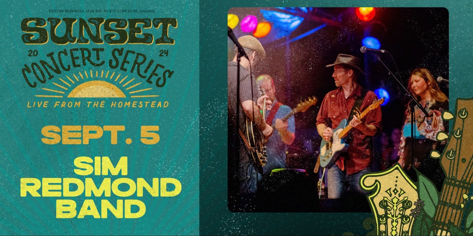 Banner image for Sim Redmond Band - Sunset Concert Series September 5th