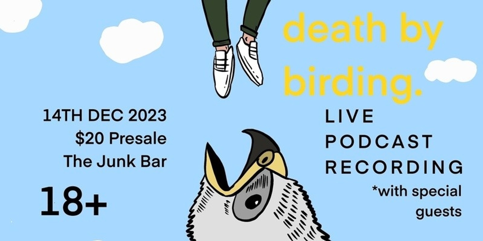 Banner image for SOLD OUT Death by Birding LIVE PODCAST RECORDING