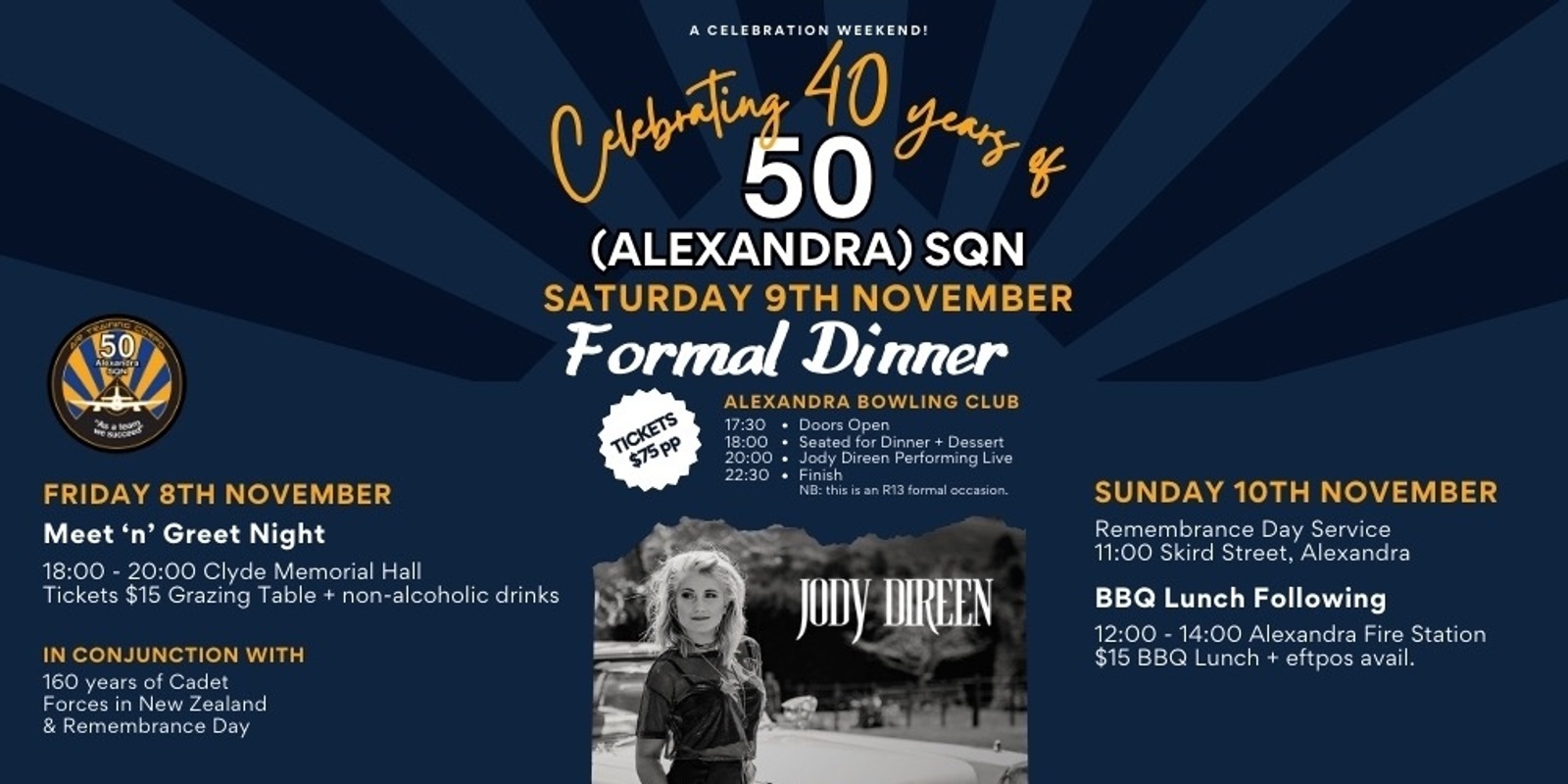 Banner image for 40th Anniversary of 50 (Alexandra) Squadron Celebration Weekend