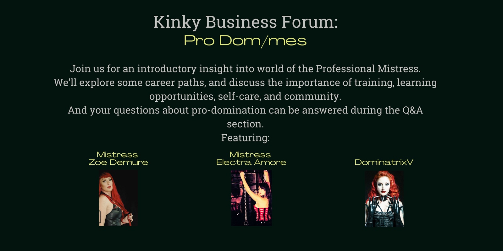 Banner image for Kinky Business Forum