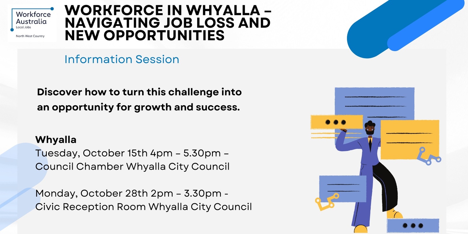 Banner image for Workforce in Whyalla – Navigating job loss and new opportunities  - October 15  - Whyalla