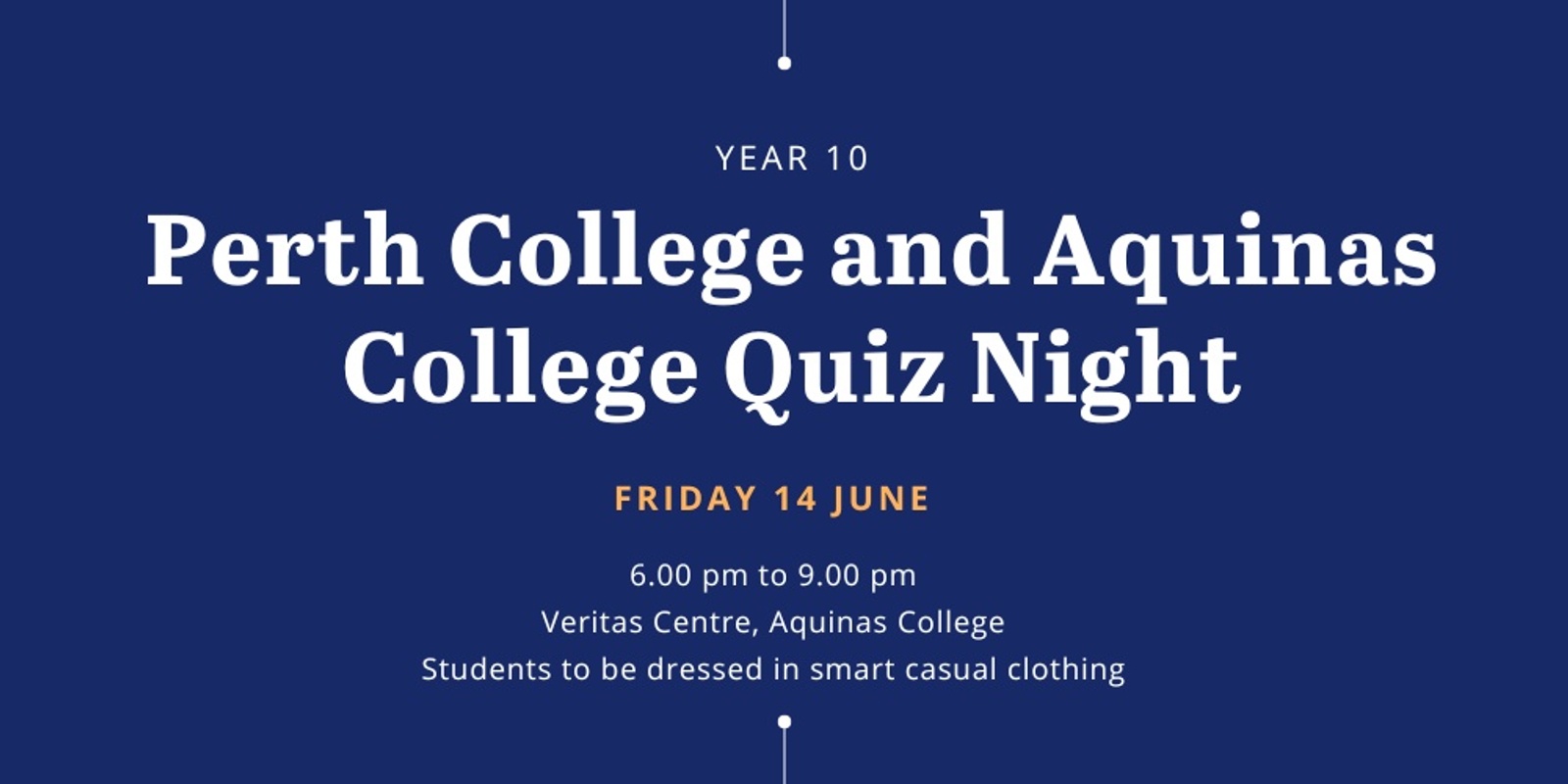 Banner image for Year 10 Perth College and Aquinas College Quiz Night