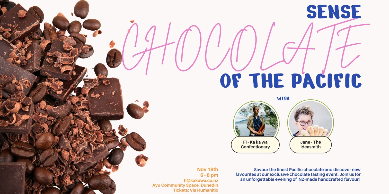 Banner image for SENSE OF THE PACIFIC - CHOCOLATE TASTING EXPERIENCE