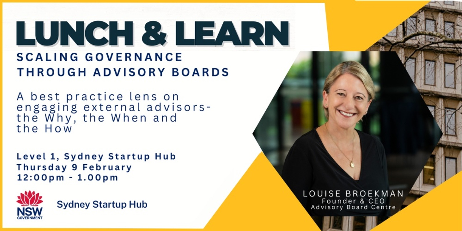 Banner image for Lunch & Learn: Scaling governance through advisory boards