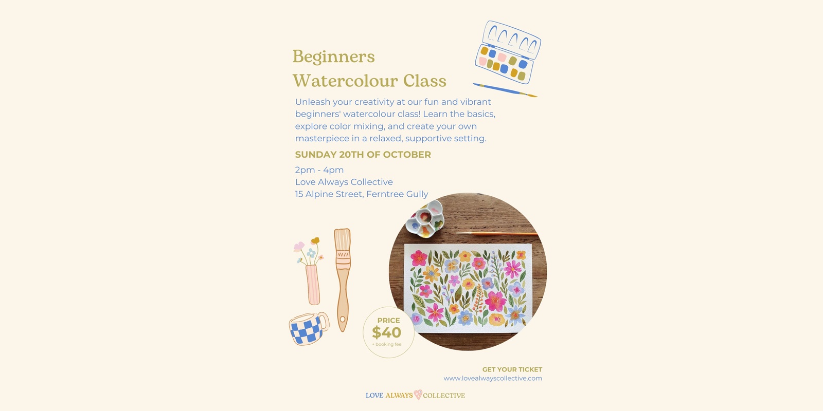 Banner image for Beginners Watercolour Class 🎨 