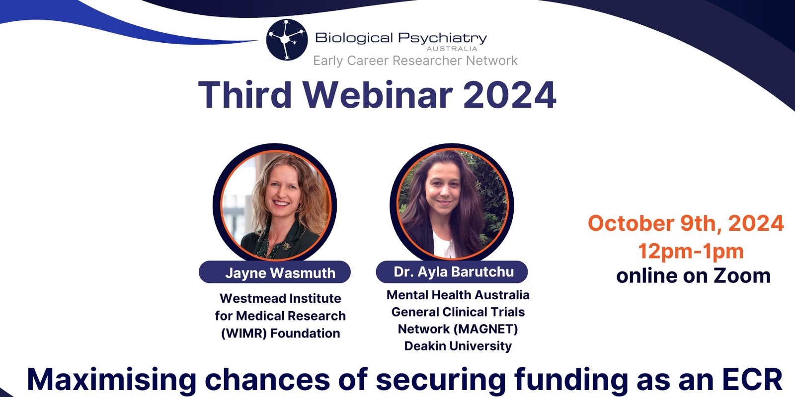 Banner image for BPA ECRN Webinar 3 - Maximising chances of securing funding as an ECR