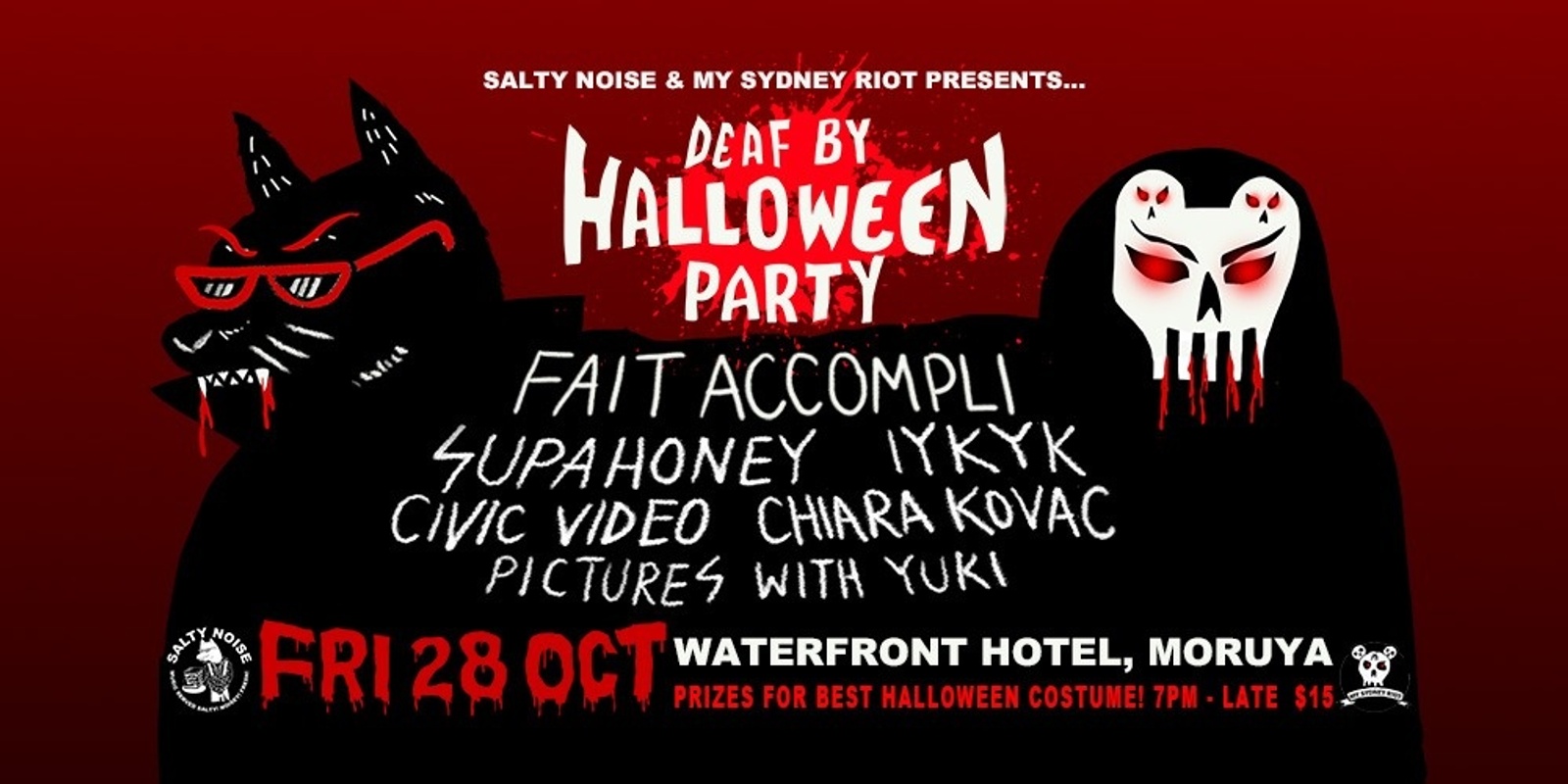 Banner image for DEAF BY HALLOWEEN PARTY // FAIT ACCOMPLI, SUPAHONEY, CIVIC VIDEO, CHIARA KOVAC, PICTURES WITH YUKI + MORE