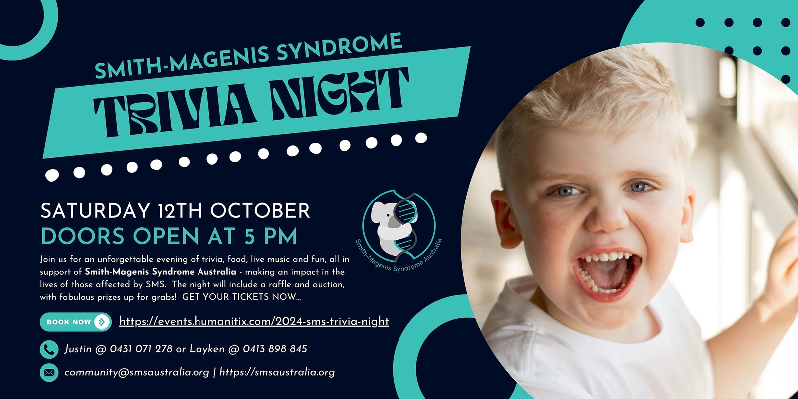 Banner image for 2024 Smith-Magenis Syndrome Fundraising Trivia Night