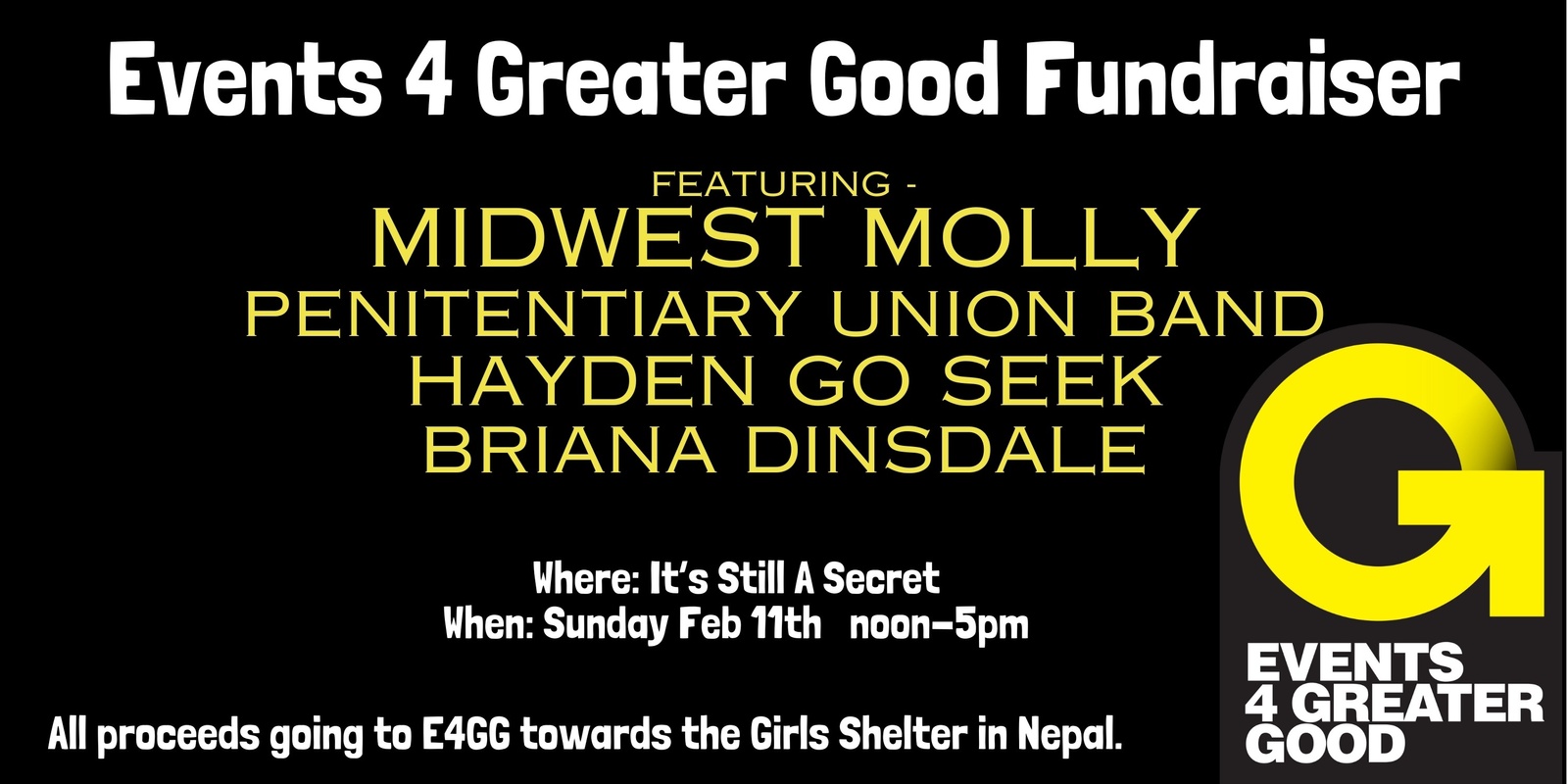 Banner image for Events 4 Greater Good Fundraiser