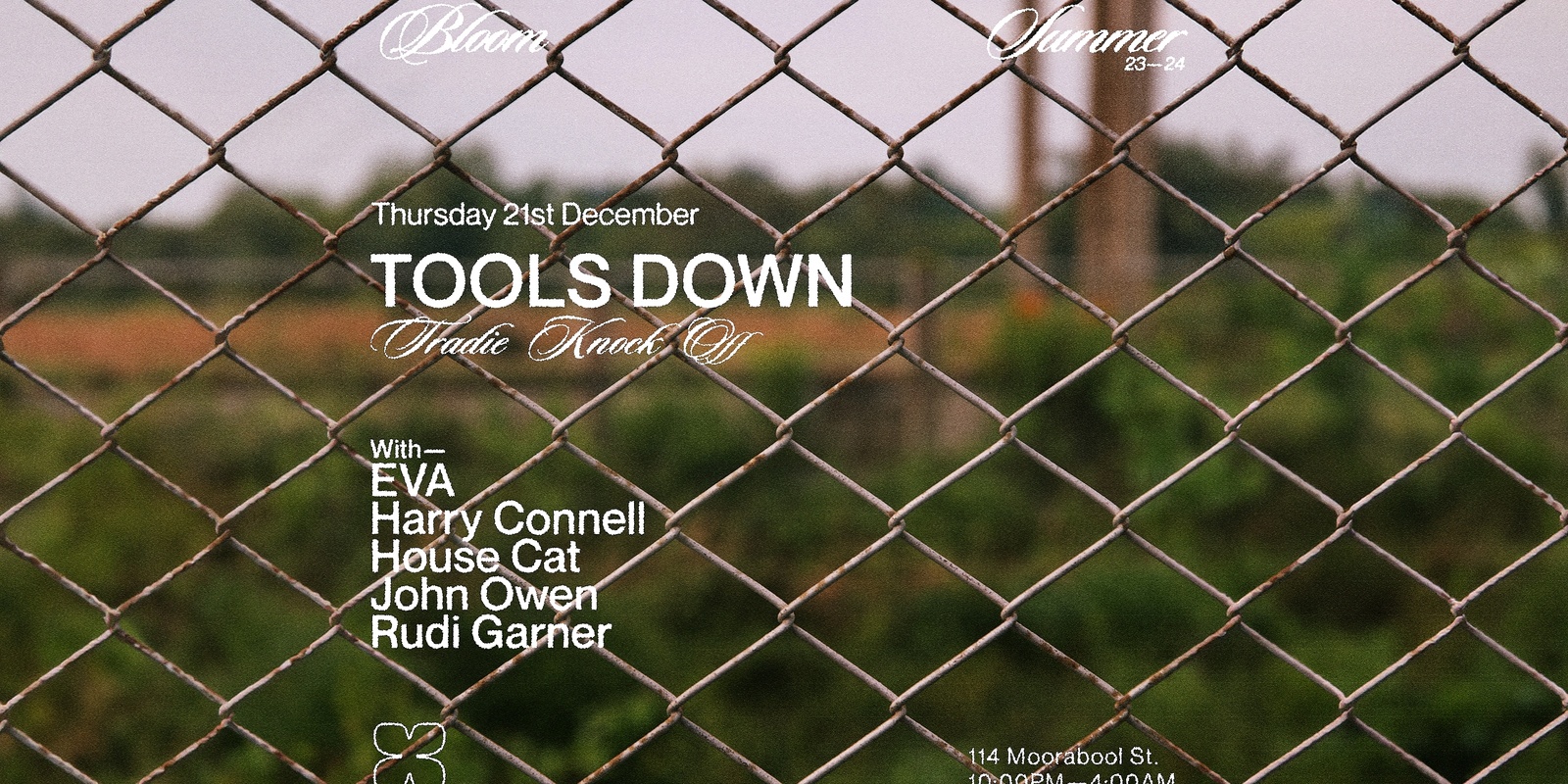 Banner image for Bloom ▬ Tools Down [Tradie Knock Off]