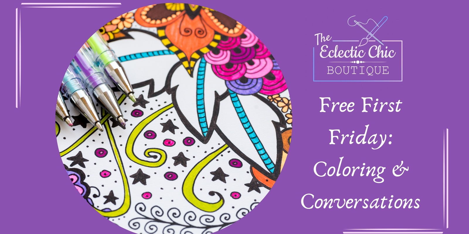 Banner image for Free First Fridays: Coloring & Conversations