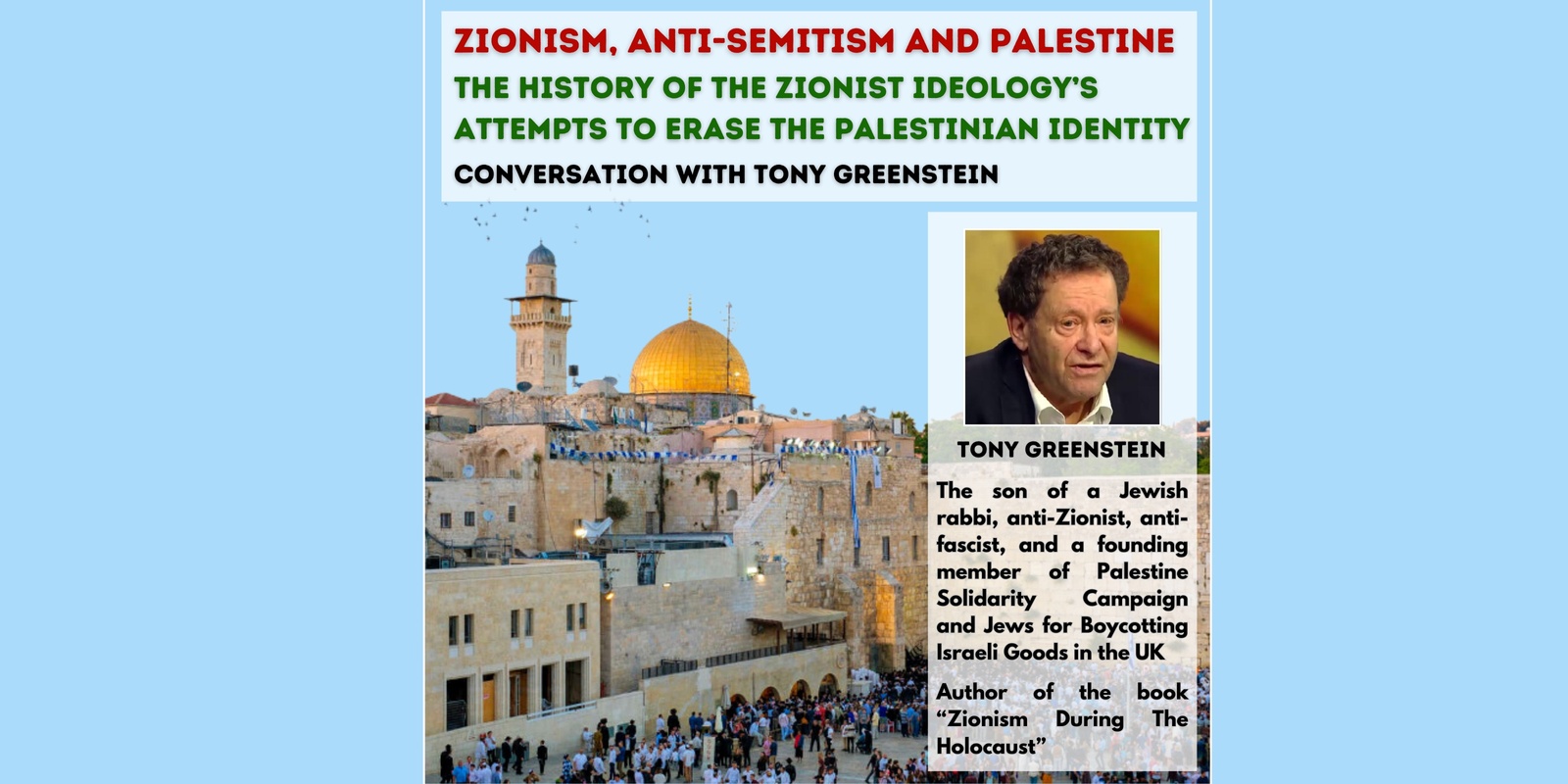 Banner image for Zionism, Anti-Semitism And Palestine