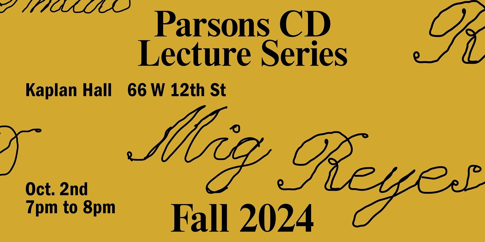 Banner image for Parsons CD Lecture Series: Mig Reyes