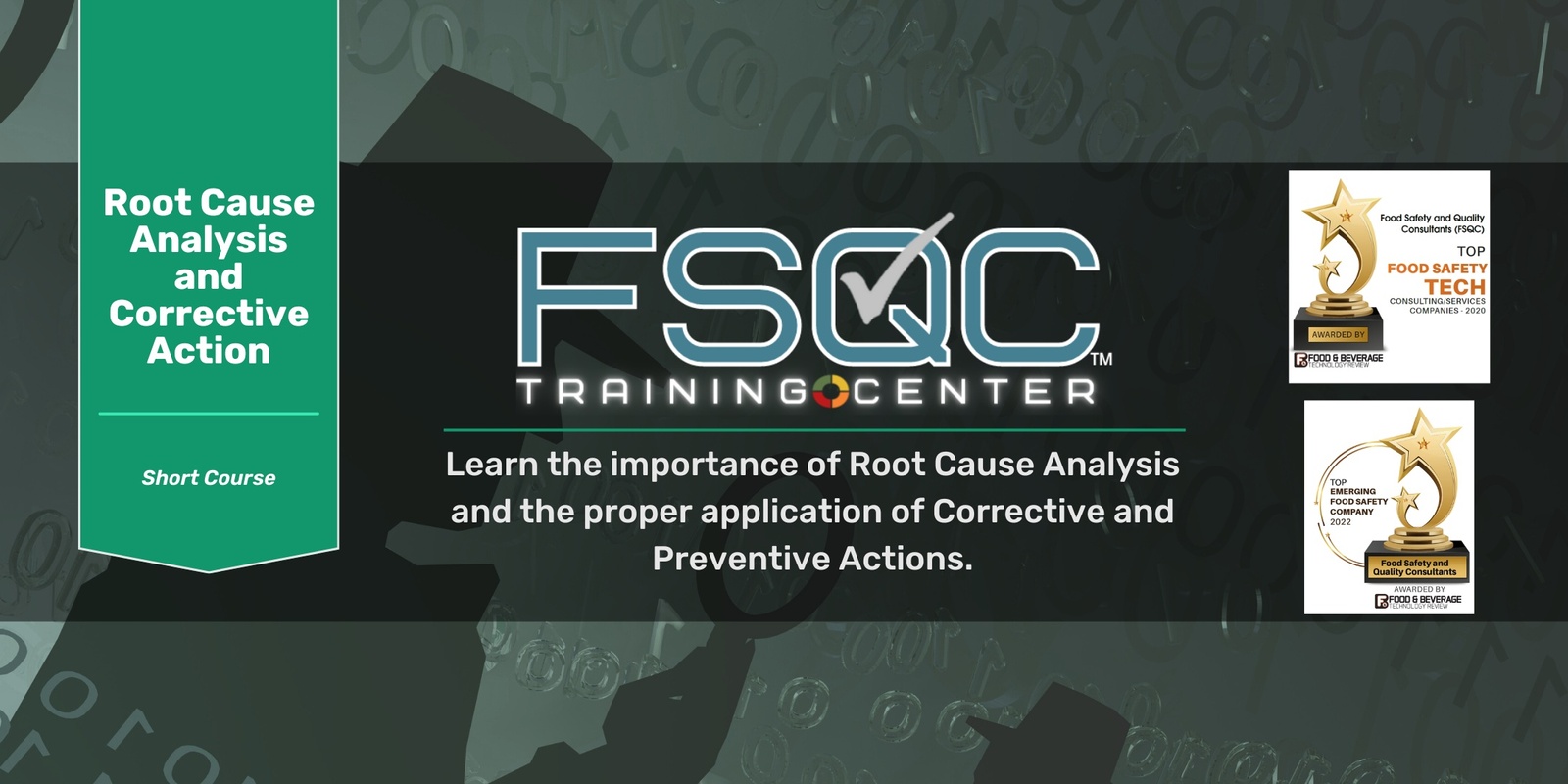 Banner image for Root Cause Analysis & Corrective Action Short Course