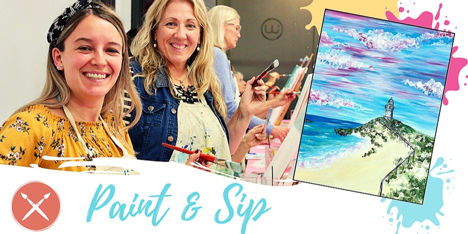 Banner image for Paint & Sip Event: Pinky's Beach 21/06/23
