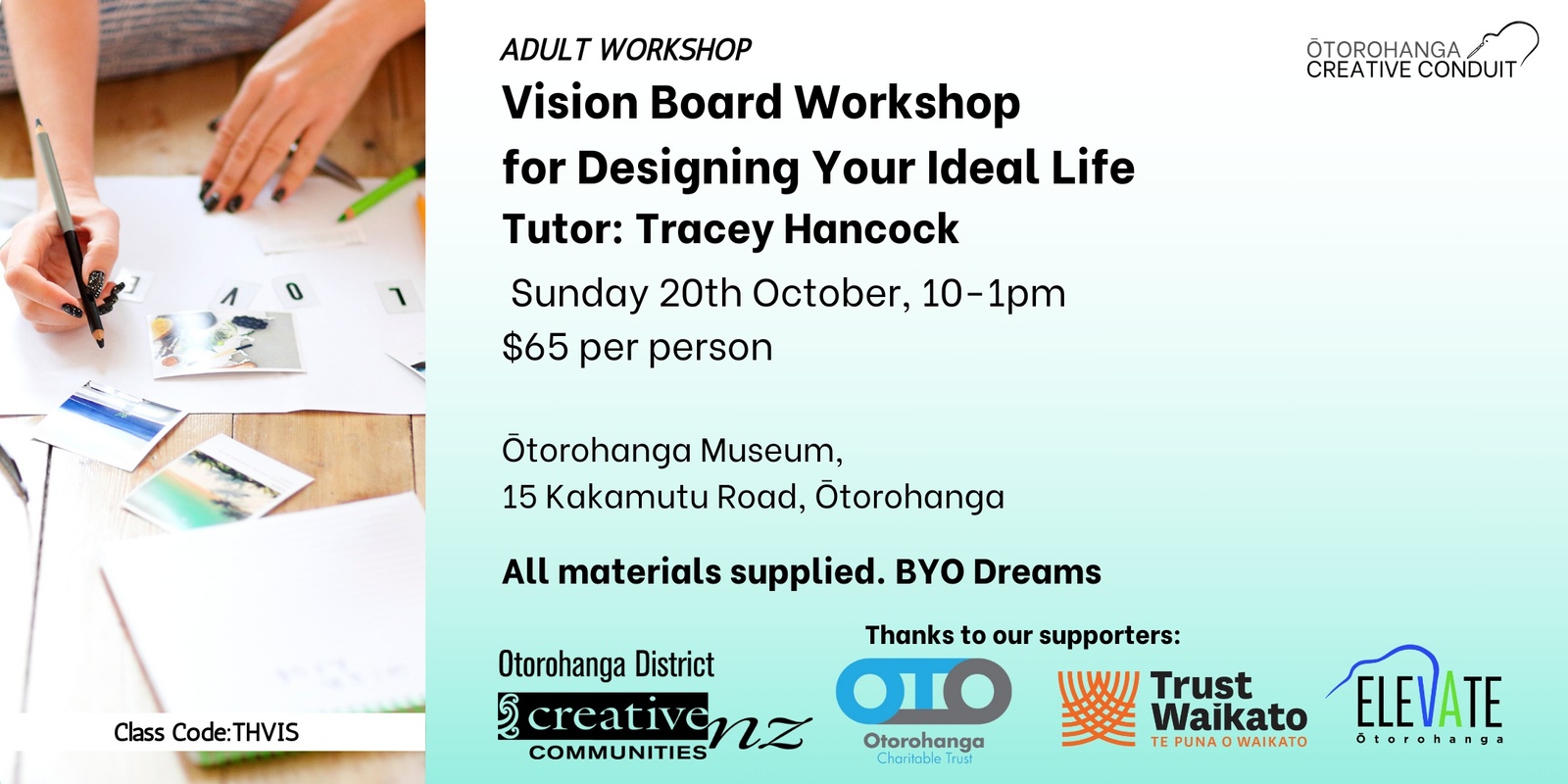 Banner image for  Adult Workshop: Vision Board Workshop for Designing Your Ideal Life (Workshop Code THVIS)