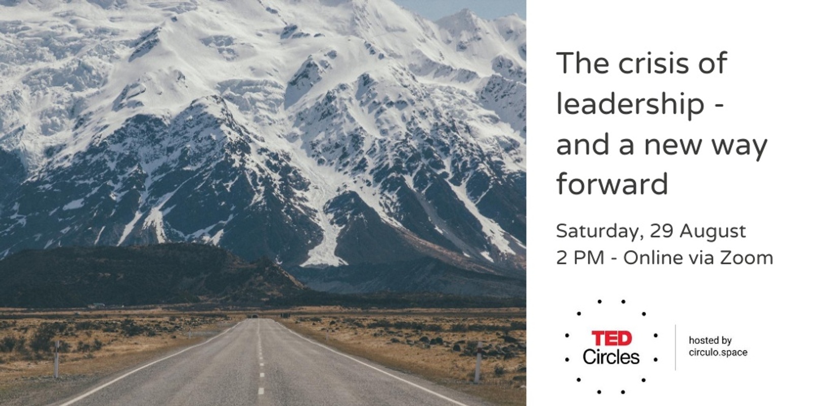 Banner image for TED Circles: The crisis of leadership and a new way forward