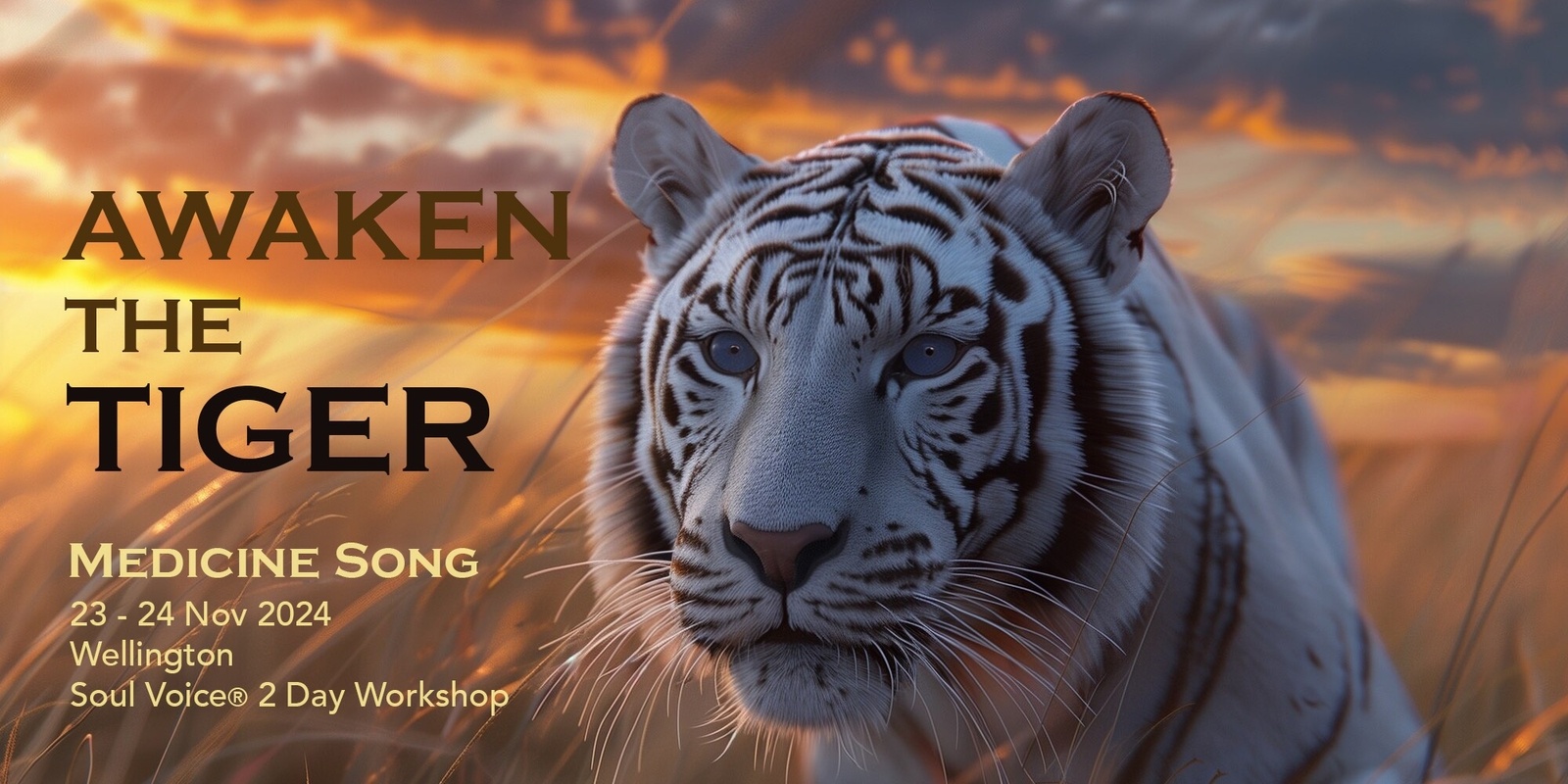 Banner image for AWAKEN THE TIGER Medicine Song • Soul Voice® Sound Healing Workshop