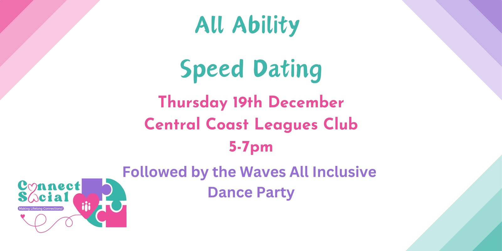 Banner image for All Ability Disability - Speed Dating 