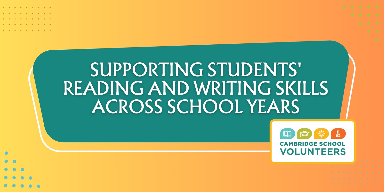 Banner image for Supporting Students' Reading and Writing Skills Across School Years