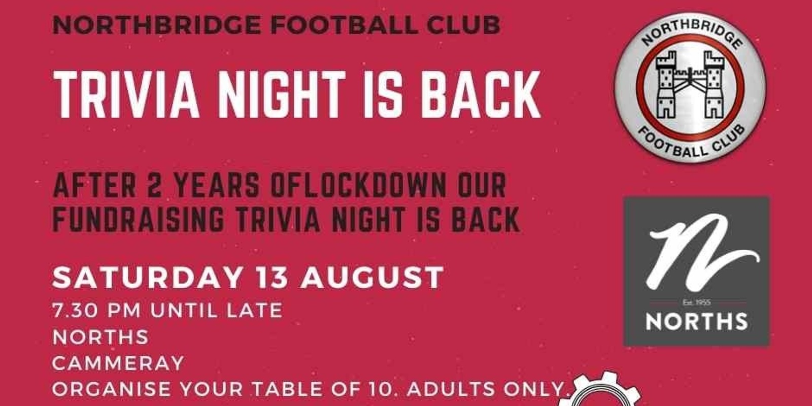 Banner image for Northbridge FC Fundraising & Trivia Night